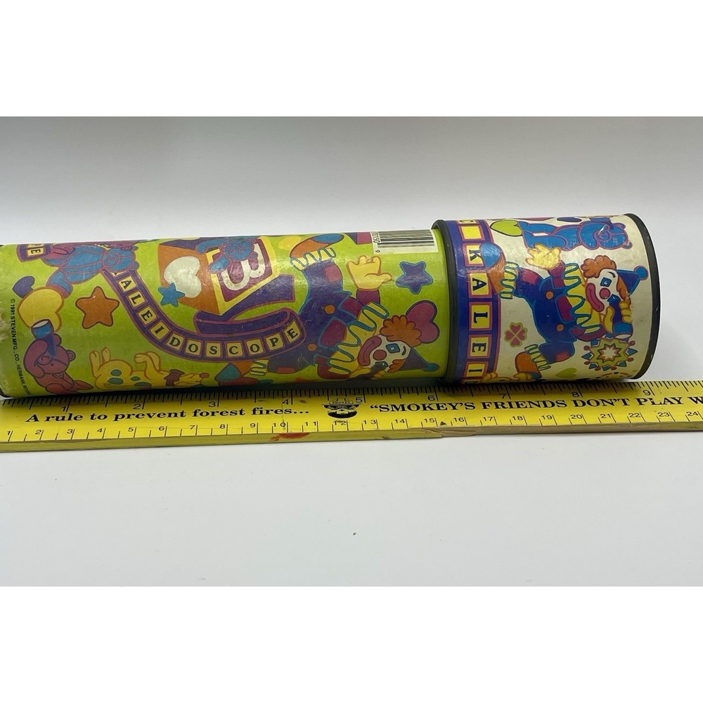 Vintage Kaleidoscope 1991 Steven Manufacturing Co. Colorful Bears And Clowns